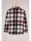 Brown Plaid Button Up Long Sleeve Flannel Shacket