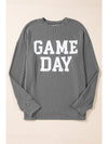 Bluing Corded GAME DAY Graphic Long Sleeve Top