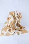 Parchment 127*152cm Floral Print Soft Throw Blanket