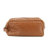 Bottega Veneta Intrrecciato Brown Leather Cosmetic Bag