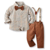 Cocoa Yacht Club Multi-Color Plaid Shirt & Suspenders Boys' Suit