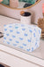 Sky Blue Sweet Bowknot Quilted Zipper Makeup Bag