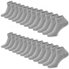 3-12 Pairs Mens Plain Solid Cotton Sports Ankle Athletic Socks Low Cut Size 9-13