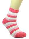 Womens Socks Soft Cozy Fuzzy Winter Home Warm Striped Sox Sizes 9-11