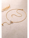 Gold Plated Pearl Beaded Y-Shape Necklace