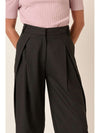 Mittoshop Deep Pleated High Waisted Wide Leg Pants
