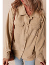 Frill Button Up Long Sleeve Shacket