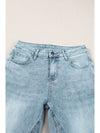 Dusk Blue Acid Wash Flared Leg Jeans