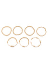 Gold Fashion Beaded Stackable Bracelet Set
