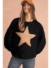 Apricot Studded Star Graphic Oversized Top