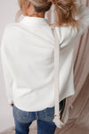 Apricot Plain Rib Textured Pocket Button Jacket