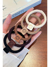 Khaki 5Pcs Braided Elastic Hairband