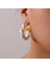 Twisted Leather Rope C-Hoop Earrings - Cocoa Yacht Club