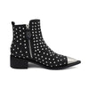 Cocoa Yacht Club Leather Studded Ankle Boots