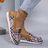 Cocoa Yacht Club Checkered Metal Buckle Loafers