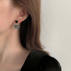 Cocoa Yacht Club Black Heart-Shaped Earrings