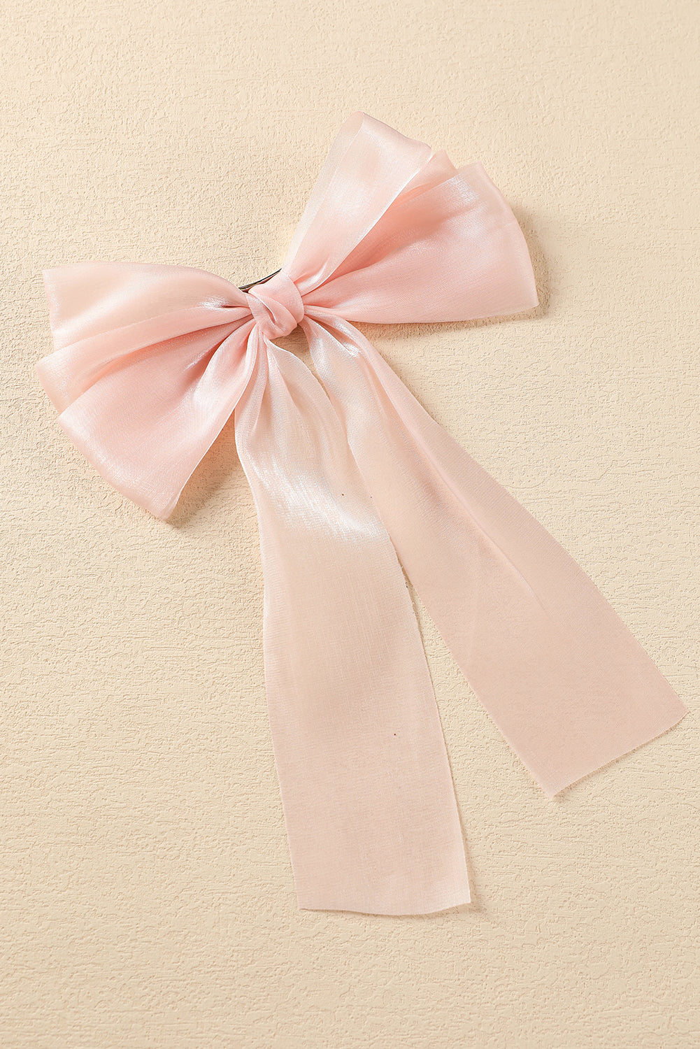 Apricot Pink Butterfly Bowknot Hair Clip