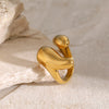 18K Gold-Plated Stainless Steel Open Ring - Cocoa Yacht Club