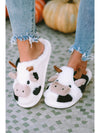 White Cartoon Animal Plush Slippers