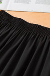 Black Ric Rac Trim High Waist Maxi Skirt