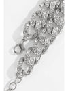 Silvery 4pcs Rhinestone Decor Adjustable Chain Bracelet Set