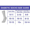 6 Pairs Physicians Approved Diabetic Crew Socks Unisex Black/Grey/White