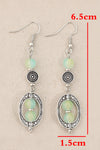 Silvery Boho Style Beaded Dangle Earrings