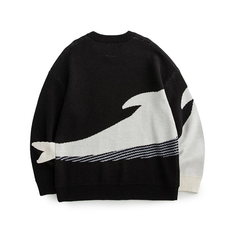 Cocoa Yacht Club Whale Jacquard Knit Sweater