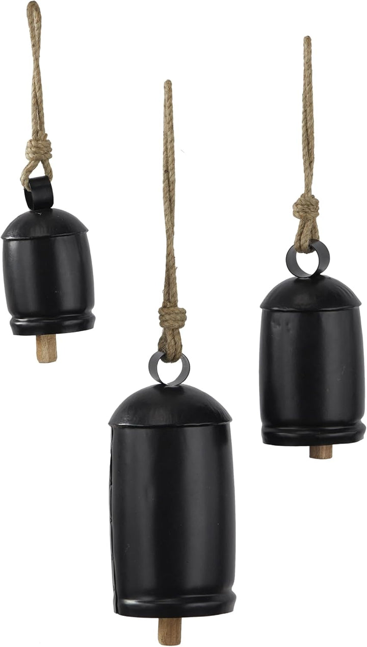 Deco 79 Gold Metal Tibetan Inspired Decorative Giant XL Cow Bells