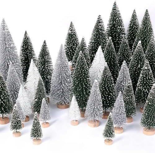 30Pcs Christmas Decorations Mini Christmas Trees