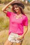 BiBi Silky Knit Top with Front Details