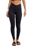 Black Arched Waist Seamless Active Leggings - Cocoa Yacht Club