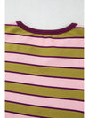 Striped Notched Long Sleeve T-Shirt