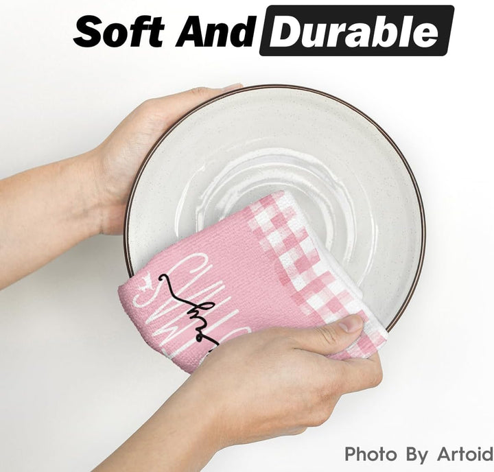 Artoid Mode Red Black Buffalo Plaid Snowman, Set of 4