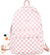 Aesthetic Checkered Backpack with Kawaii Pendant