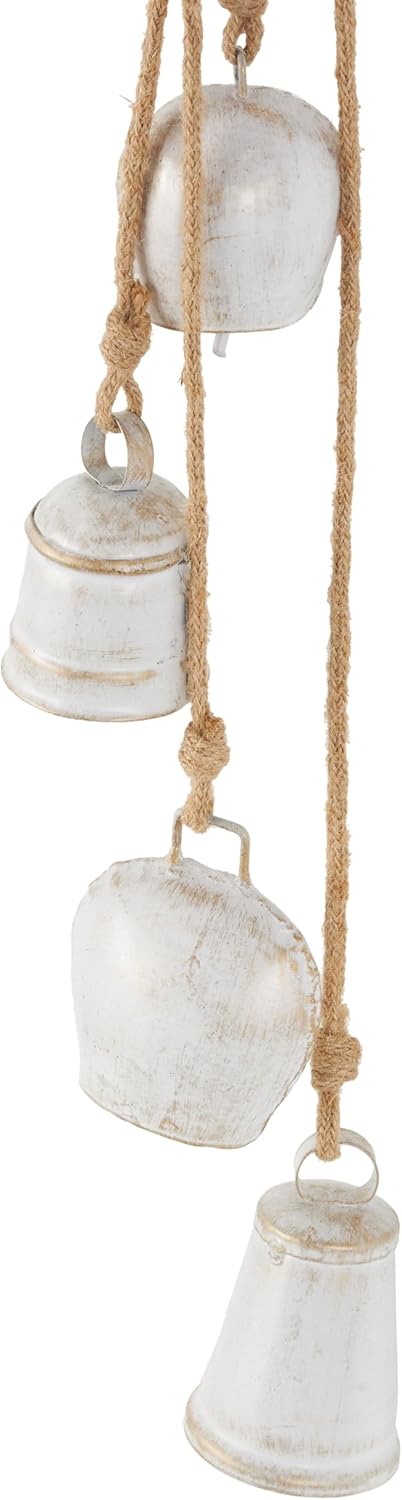 Deco 79 Gold Metal Tibetan Inspired Decorative Giant XL Cow Bells