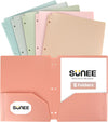 3 Hole Pocket Folders (6 Pack, Assorted Color)