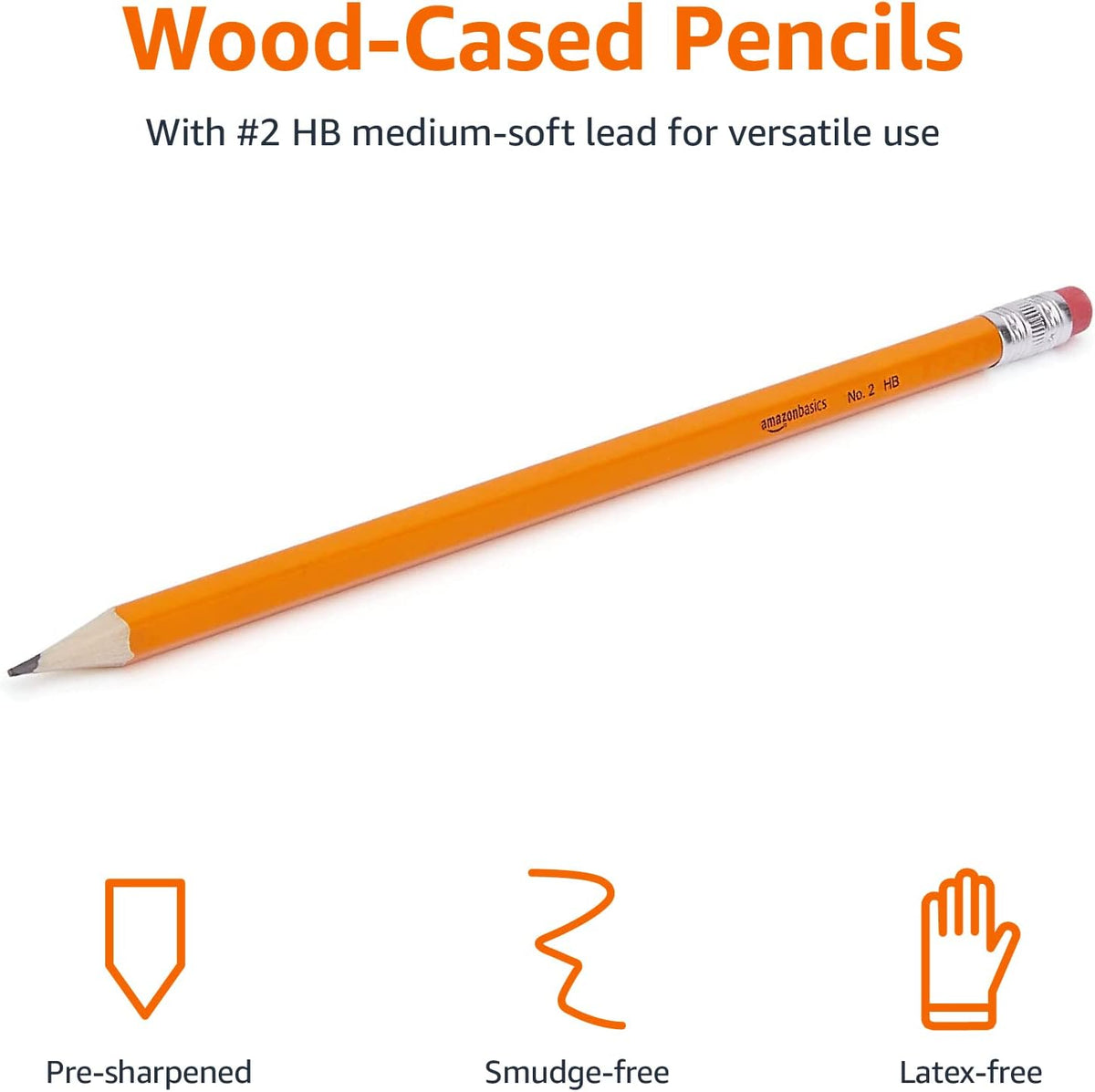 Amazon Basics Woodcased #2 Pencils, 30 count