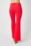 Judy Blue Full Size Hw Tummy Control Garment Dyed Flare Jeans Plus Size