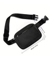 Black Minimalist Multi-zipped Crossbody Bag