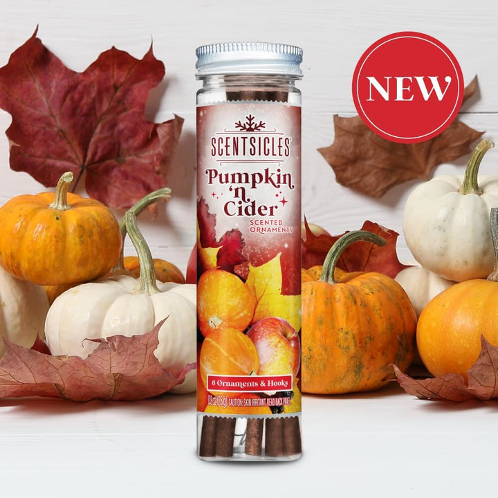 Scentsicles White Winter Fir Scented Christmas Tree Ornaments - 2 Bottles (12 Sticks Total)