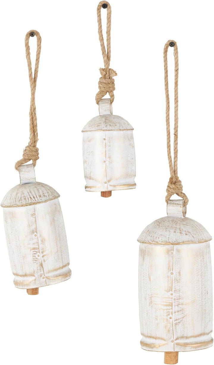 Deco 79 Gold Metal Tibetan Inspired Decorative Giant XL Cow Bells