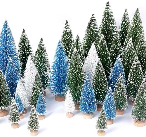 30Pcs Christmas Decorations Mini Christmas Trees