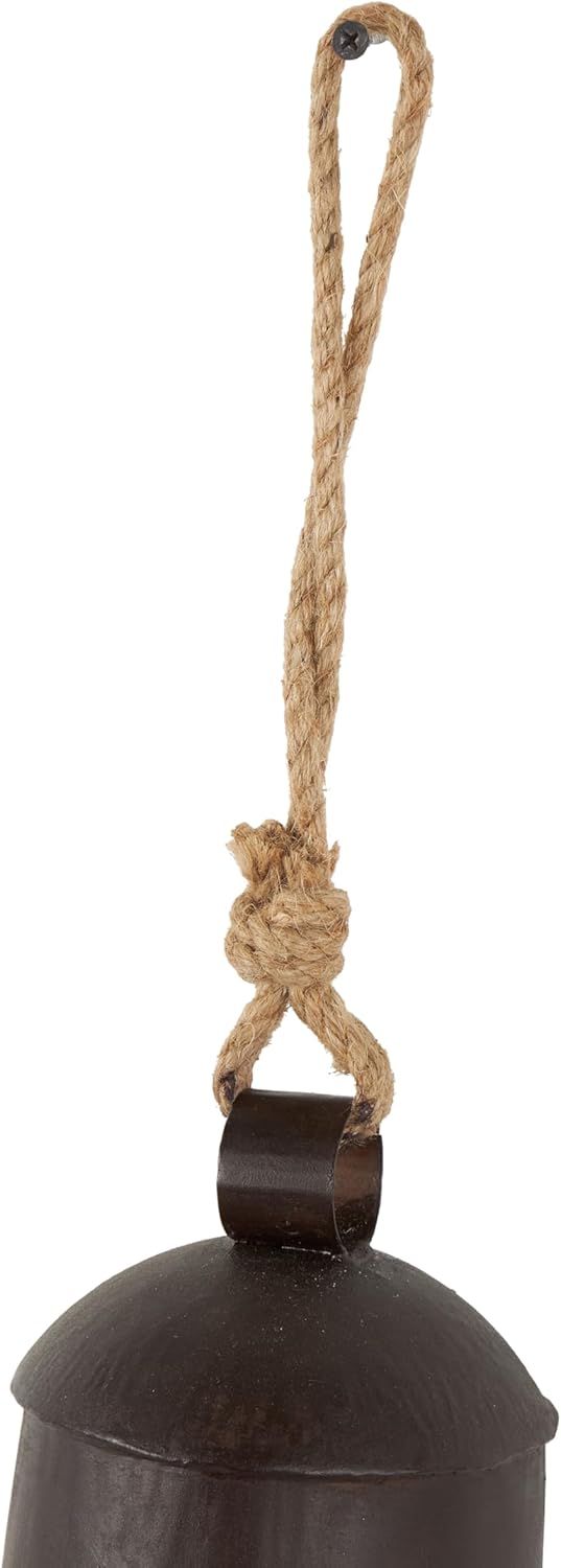 Deco 79 Gold Metal Tibetan Inspired Decorative Giant XL Cow Bells