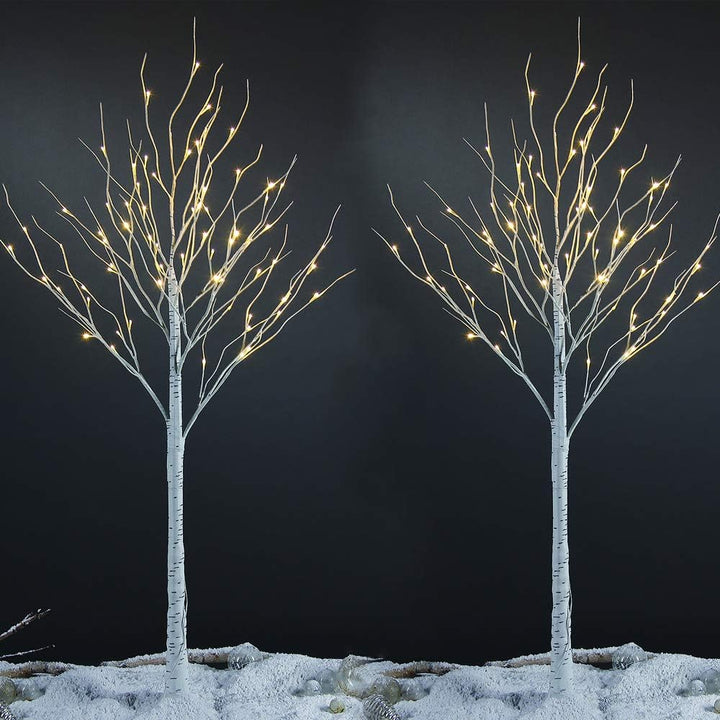 LED Birch Tree Light Set
