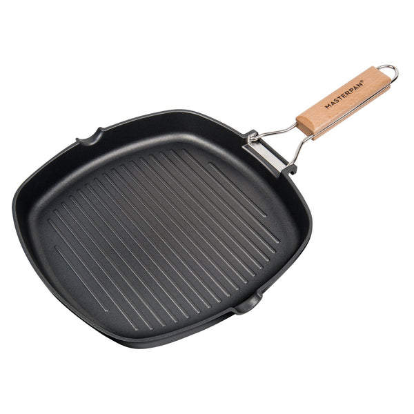 Nonstick Grill Pan with Folding Handle, 11" (28cm)