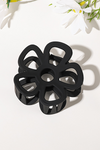 Black Hollow-out Flower Shape Hair Clip