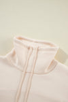 Drawstring Turtleneck Long Sleeve Sweatshirt