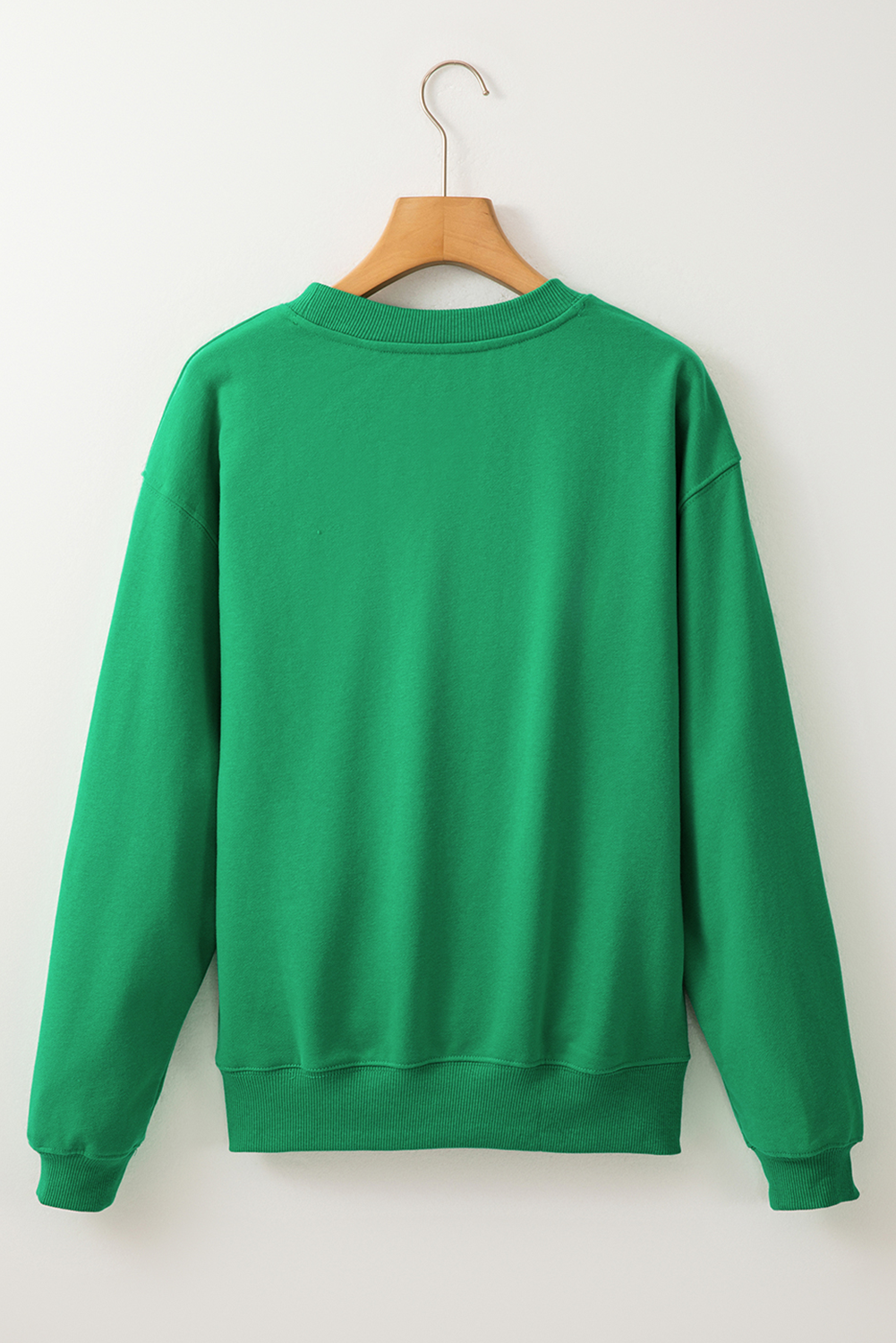 Dark Green Christmas Print Drop Shoulder Graphic Sweatshirt