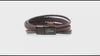 Premium Leather 5-Strap Pasadena Men's Wrap Bracelet